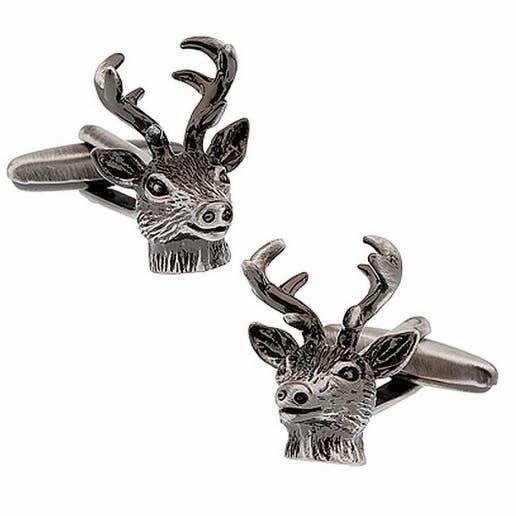 Buck Deer Head Cufflinks for Hunters